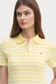 Tommy Hilfiger tricou polo galben WW0WW43225