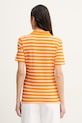 Oblačila Tommy Hilfiger Polo majica ženska z bombažem WW0WW43225 oranžna