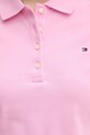 Tommy Hilfiger polo tričko dámske s bavlnou WW0WW43225 ružová