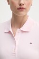 Тениска с яка Tommy Hilfiger WW0WW43225 розов