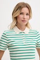 Tommy Hilfiger dámske polo tričko s bavlnou zelená WW0WW43225