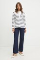 Хлопковый лонгслив Luisa Spagnoli 541842 белый SS25