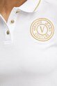 Βαμβακερό μπλουζάκι πόλο Versace Jeans Couture 78HAGT00.CJ01T λευκό