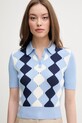 United Colors of Benetton tricou polo albastru 124ME3019