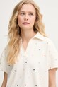 Βαμβακερό μπλουζάκι πόλο United Colors of Benetton μπεζ 36QJD300X