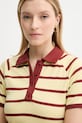 Samsoe Samsoe polo de bumbac SAAMY galben F25100117