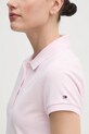 Polo tričko Tommy Hilfiger WW0WW45429 ružová