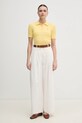 Tommy Hilfiger maglione in cotone WW0WW45210 giallo SS25