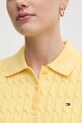 Tommy Hilfiger maglione in cotone WW0WW45210 giallo