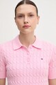 Бавовняний светр Tommy Hilfiger рожевий WW0WW45210