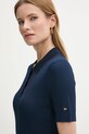 Тениска с яка Tommy Hilfiger тъмносин WW0WW45511
