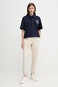 Calvin Klein Jeans polo bawełniane LV047B209G granatowy SS25