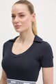 Guess tricou polo ALINE imprimeu bleumarin V5GP07.KCSA2