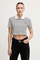 Polo tričko Tommy Jeans s elastanem bílá DW0DW21363
