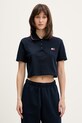 Tommy Jeans polo damskie bawełniane z elastanem granatowy DW0DW21363