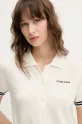 Polo majica s vunom Guess Jeans bež W5GR03.Z3HO2