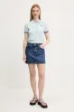 Guess Jeans polo z domieszką wełny W5GR03.Z3HO2 niebieski SS25