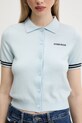 Guess Jeans tricou polo din amestec de lână albastru W5GR03.Z3HO2