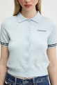 Поло с примесью шерсти Guess Jeans голубой W5GR03.Z3HO2