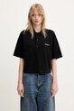 Bavlnené polo tričko Carhartt WIP S/S Carhartt Script Polo TS relaxed čierna I034553.89XX