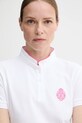 The Kooples polo bawełniane biały FPOC30011K