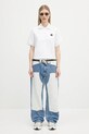 Bavlnené polo tričko Kenzo Boke Flower 2.0 FF52TS1604SB.01 biela