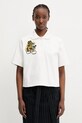 Kenzo polo bawełniane regular biały FF52TS1704SB.02