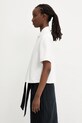 Kenzo polo bawełniane FF52TS1704SB.02 biały SS25