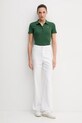 Lacoste polo bawełniane DF5377 zielony SS25