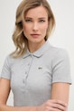Lacoste polo bawełniane szary DF5377