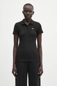 Βαμβακερό μπλουζάκι πόλο Lacoste slim μαύρο DF5377