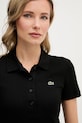 Lacoste polo de bumbac negru DF5377