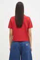 Ρούχα Βαμβακερό μπλουζάκι πόλο Sporty & Rich H&W Crest Pique TO085606241RE15 κόκκινο