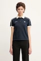 Тениска с яка adidas Originals x Sporty & Rich Polo стандартна тъмносин JL7198