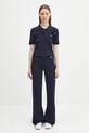 Sporty & Rich polo Src Ribbed Polo WS069620305BL106 blu navy