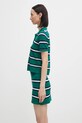 Sporty & Rich polo z dodatkiem jedwabiu Serif Logo Silk Pique Cropped Polo TO076621300GR50 zielony AW25
