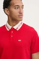 Tommy Jeans tricou polo rosu DM0DM20225