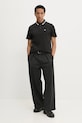 Tommy Jeans tricou polo DM0DM20225 negru SS25