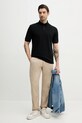 Памучна тениска с яка Armani Exchange XM000307.AF10366 черен SS25