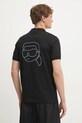 Îmbrăcăminte Karl Lagerfeld polo de bumbac 551225.745094 negru
