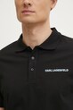 Bavlněné polo tričko Karl Lagerfeld 551225.745094 černá