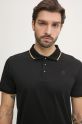 Bavlněné polo tričko Karl Lagerfeld černá 551200.745080