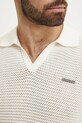Βαμβακερό μπλουζάκι πόλο Karl Lagerfeld A1M46068 μπεζ