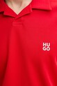 Тениска с яка HUGO 50531311 червен