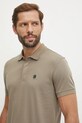 BOSS Green polo bawełniane beżowy 50533273