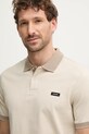 Тениска с яка Calvin Klein бежов K10K113832