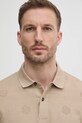 BOSS polo bawełniane beżowy 50532765