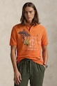Pamučna polo majica Polo Ralph Lauren pamuk narančasta 710958250