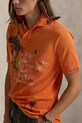 Pamučna polo majica Polo Ralph Lauren narančasta 710958250