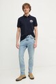 Хлопковое поло Tommy Hilfiger MW0MW37516 тёмно-синий SS25